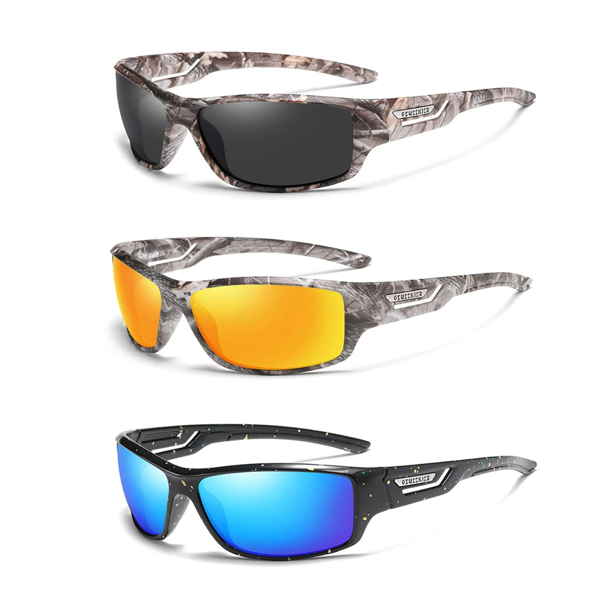 3 Pairs Brand New Sunglasses Men Women Sun Glasses Fishing Eyewear UV400 Cycling Hiking Baseball Softball Outdoor Sport Goggles