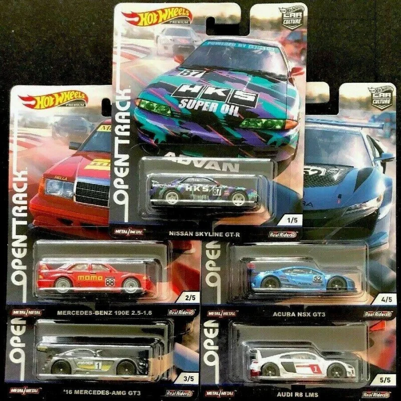 Genuine Hot Wheels Nissan Skyline GTR BENZ 190E-2 AMG GT3-3 BNR32 Series 1:64 Scale Diecast Cars Collector Model Toys 2019-2