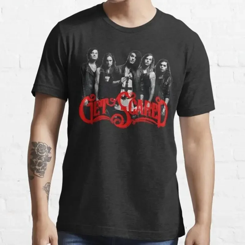 Nwt Get Scared Red Font Style American Post Hardcore 2000S T Shirt