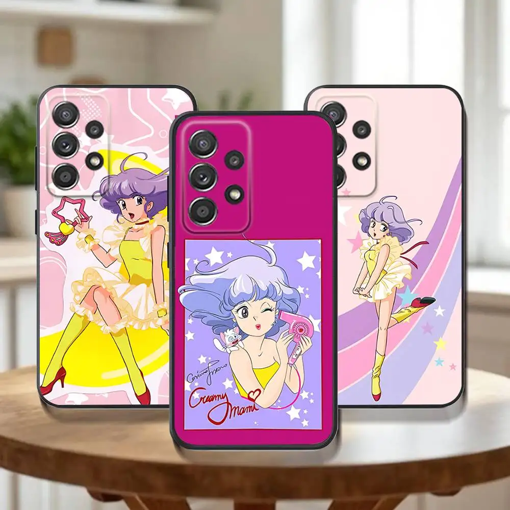 

C-Creamy Mami Magic Phone Case For Samsung Galaxy A73,31,32,72,41,53,52,71,22,5G,Note,J7,8,9 Soft Black Cover