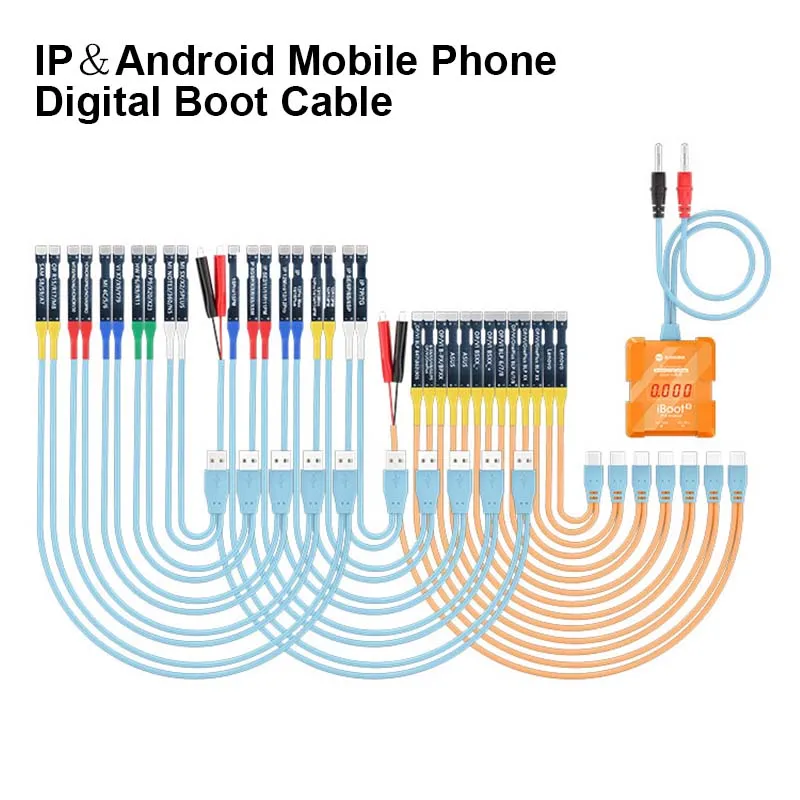 SUNSHINE iBoot A/B/C/D IP&Android Power On Line for Mobile Phone Repair Intelligent Digital Display One Second Power Boot Cable