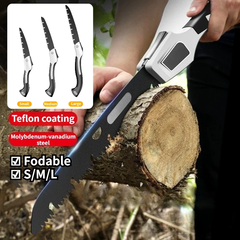 Small/Medium/Large Folding Saw Heavy Duty Blade Hand Tool for Wood Camping Dry Wood Pruning Rugged with Hard Teeth