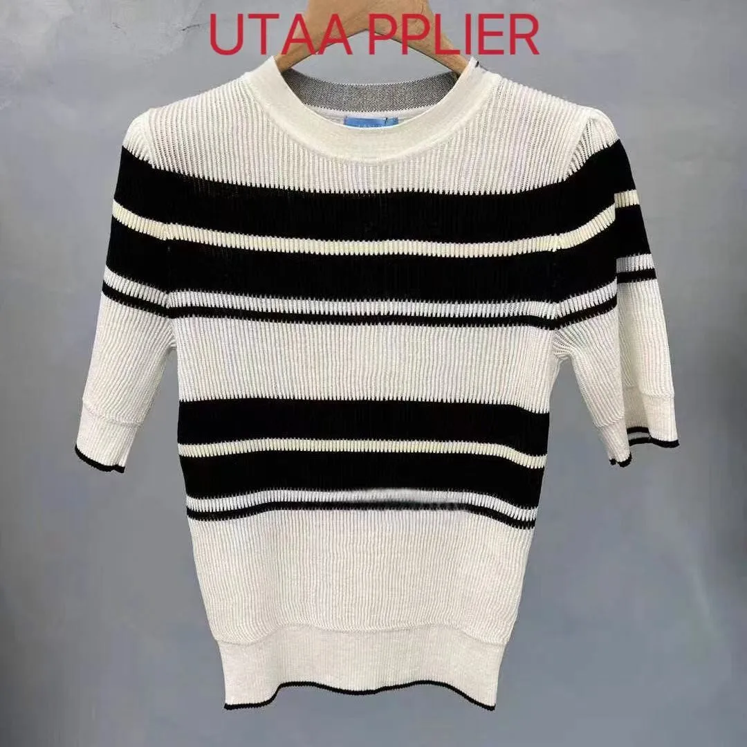 25New Golf Clothing Ladies Sweater Book Cool Imported Material Golf Striped Versatile Top