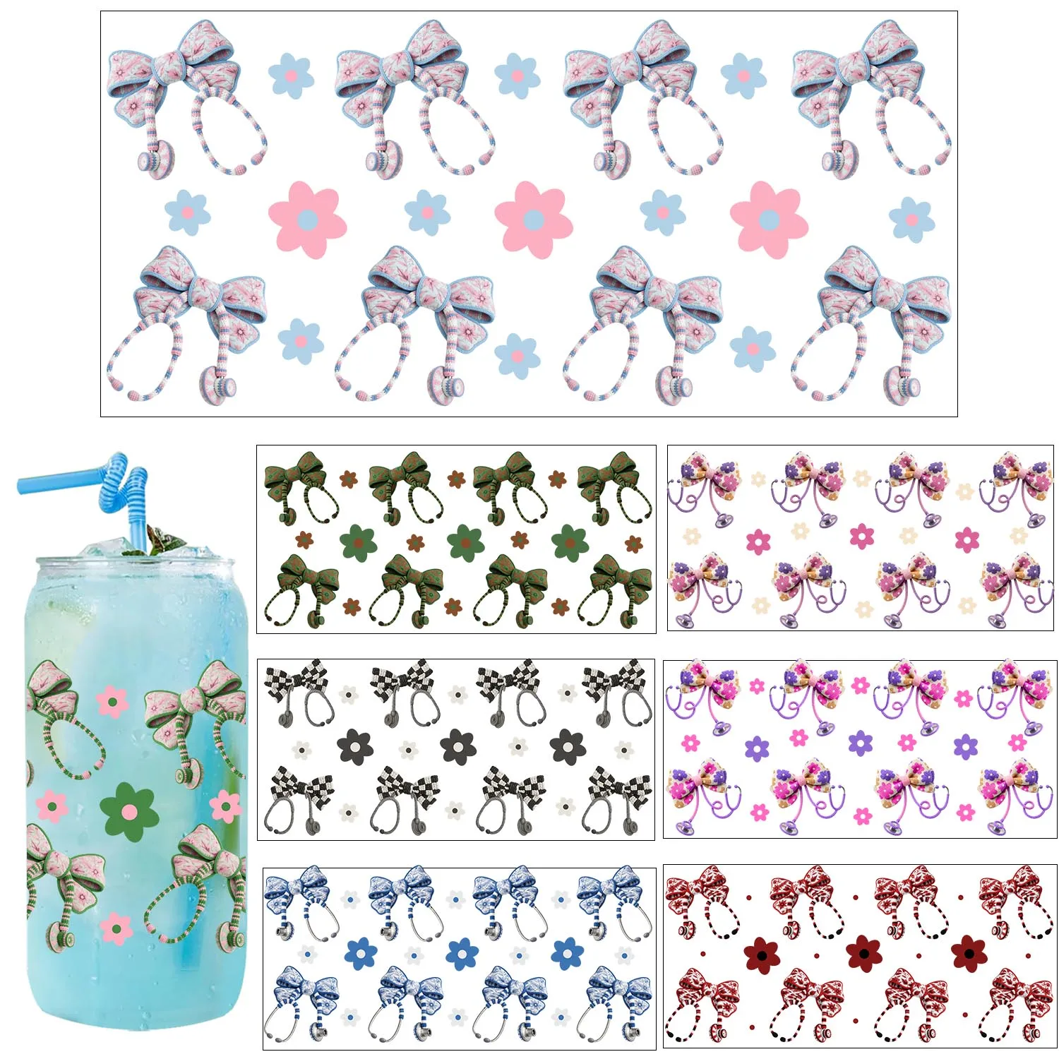 

International Nurses Day Series UV DTF Sticker DIY Decals 3D transfers uvdtf stickers 16oz uv dtf cup wraps