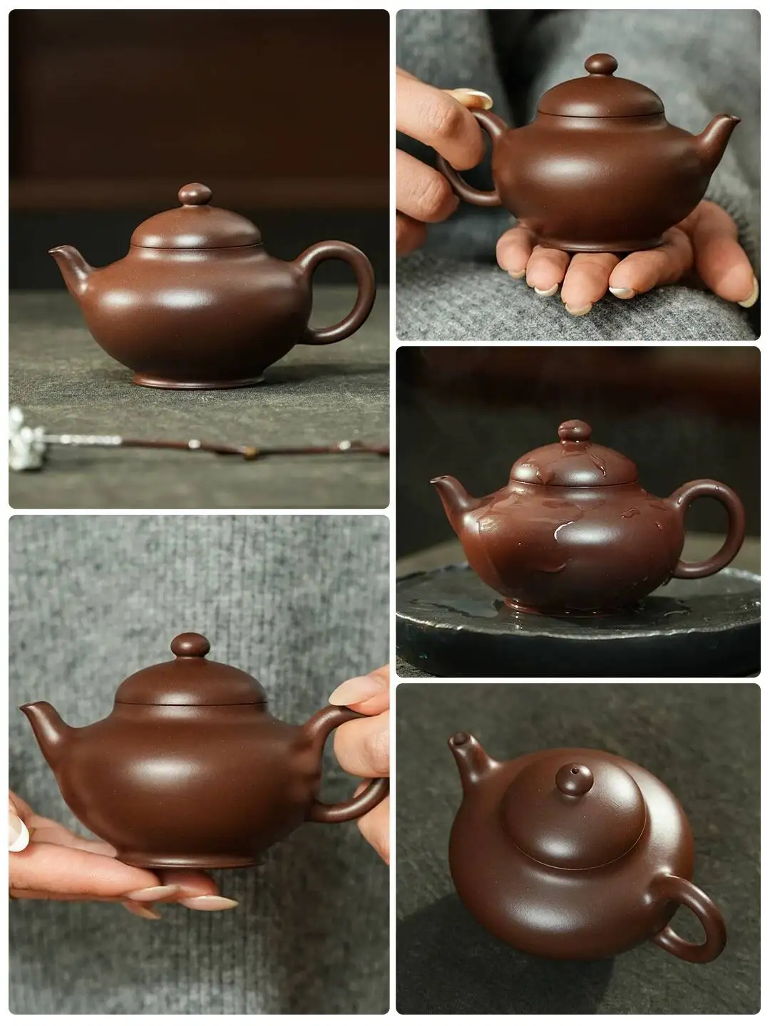 Yihu Chun High-End Yixing Teapot, Handmade By Famous Artist Ma Fangyuan, Old Purple Clay Huaying Teapot 160C