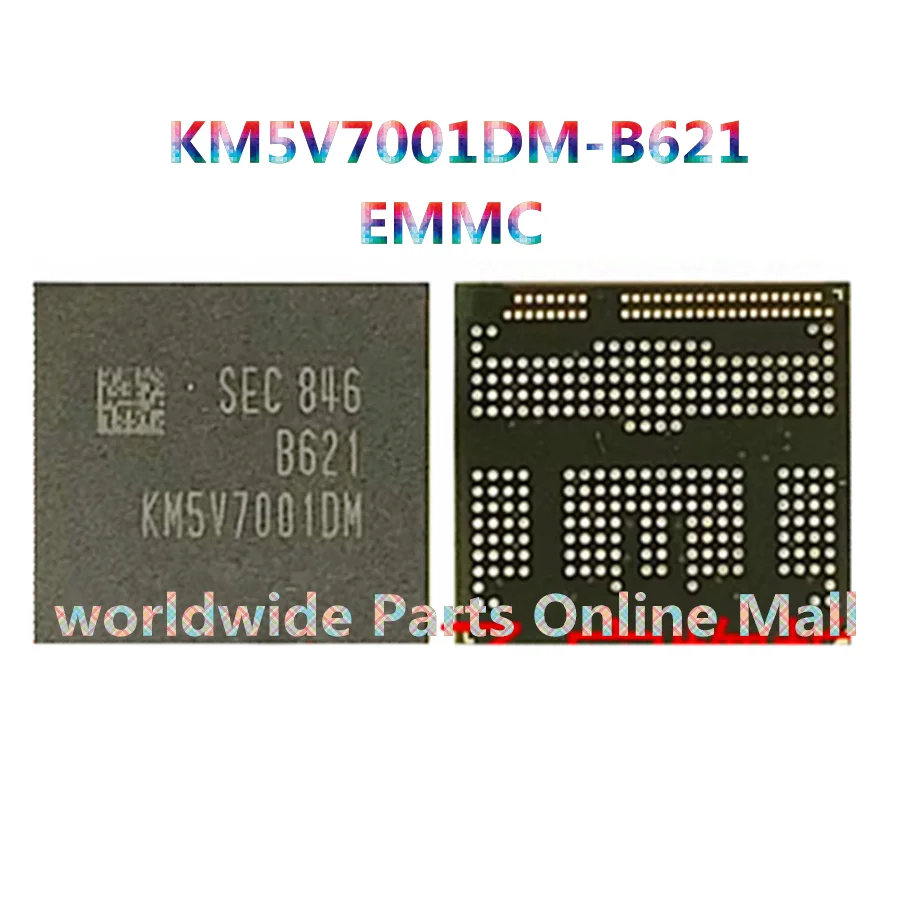 

1pcs-3pcs KM5V7001DM-B621 KM5V7001DM EMMC EMCP UFS 128GB eMMC BGA254 NAND Flash Memory IC Chip Soldered Ball