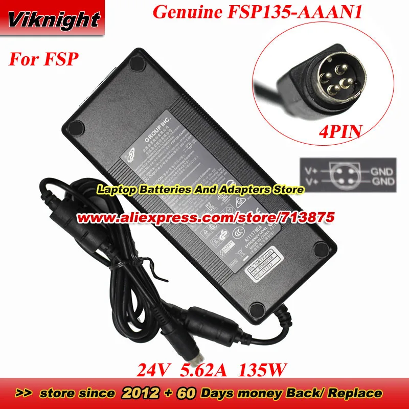 

Genuine FSP135-AAAN1 AC Adapter 24V 5.62A 135W Power Adapter for FSP 9NA1350101 Charger with 4 PIN Tip Power Supply
