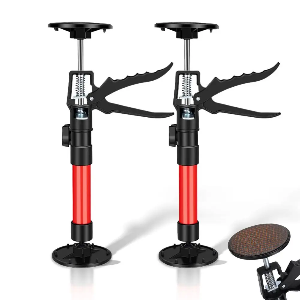 1pc Steel Telescopic Support Rod Adjustable Length Strong Load-bearing Capacity Quick Support Pole Non-Slip Grip