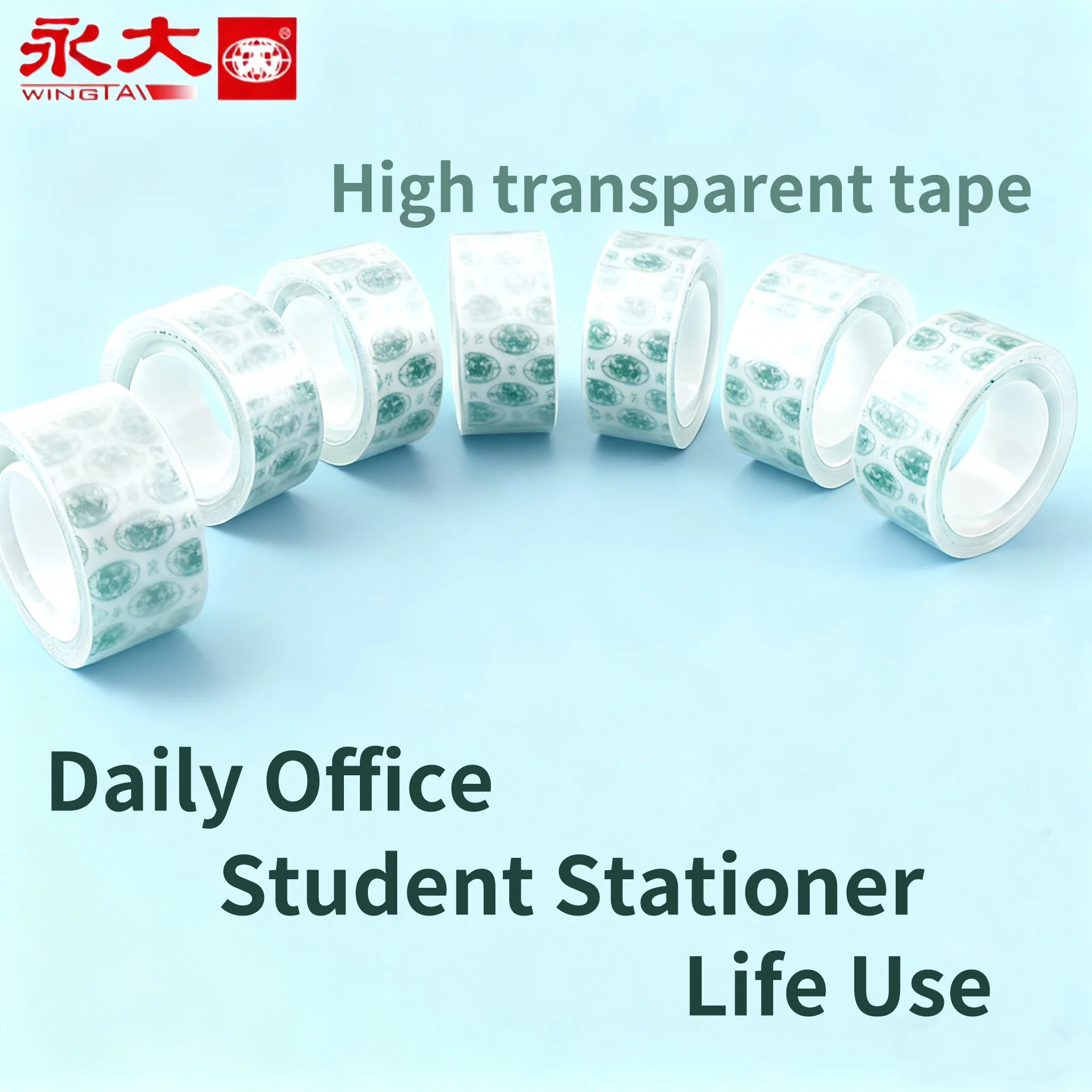 14 ROLLS 10mm*13M High-End Transparent Tape Easy-Tear Invisible Student Stationery for Everyday Use Wholesale Pricing