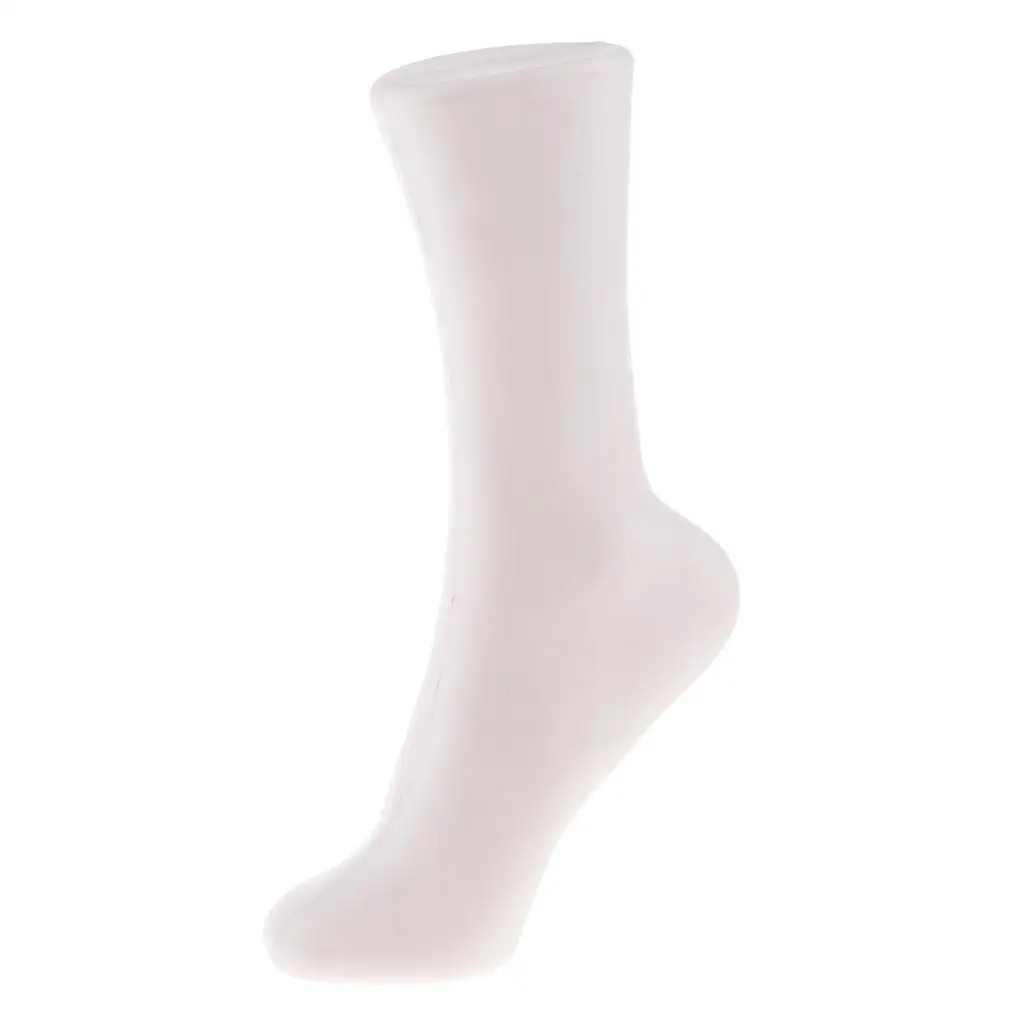 Hard Plastic Adult Feet Mannequin Foot Model Short Shoes Socks Display White