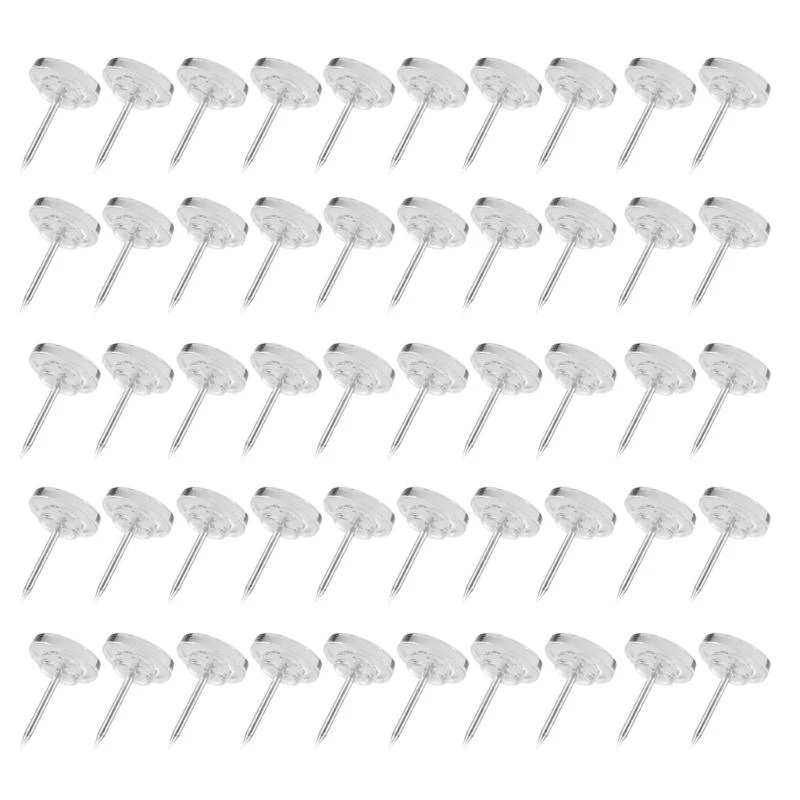 

50/100Pcs Big Head Push Pin Map Tacks Thumb Nails Flat Push Pin Thumb Pin for Cork Board Picture Map Posters Note