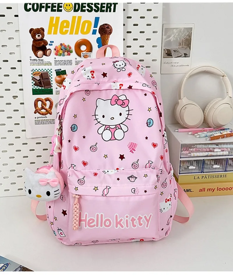 

Hello Kitty Backpack Cartoon Versatile Large Capacity Student Supplies Accessories Desktop Ornaments Kawaii Girl Gift Wholesale