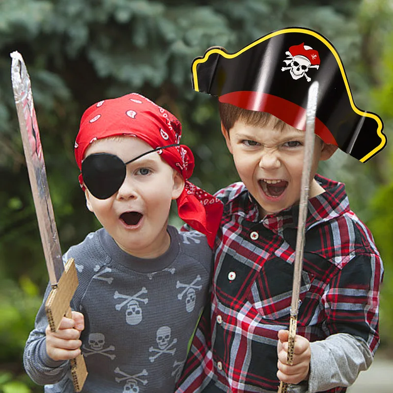 

Halloween Pirate Hat Cap Decoration Kids Adult Halloween Masquerade Captain Cosplay Costume Props Pirate Theme Birthday Party