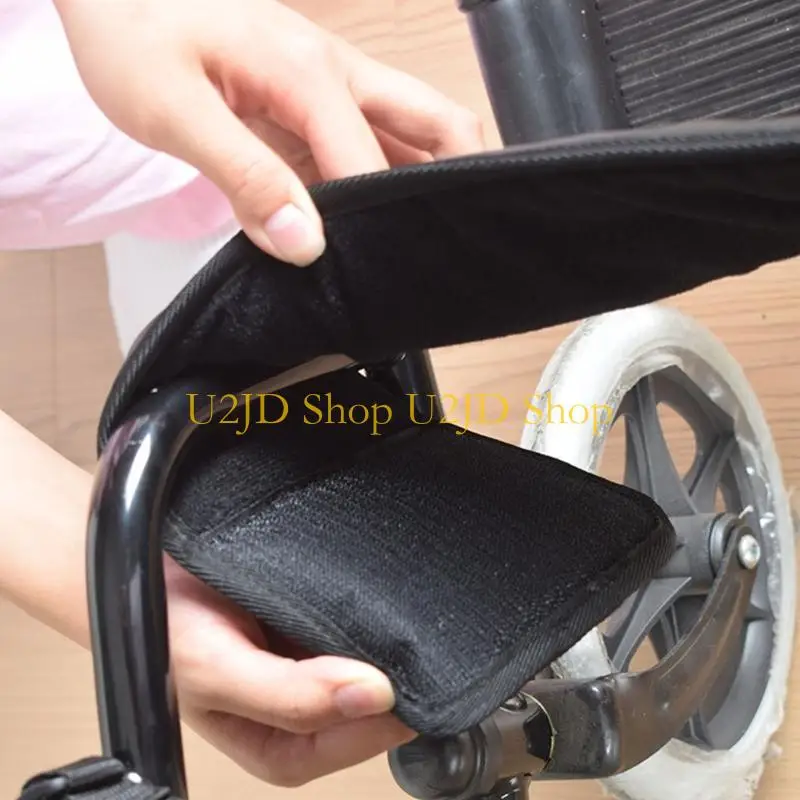 U2JD Universal Fit Wheelchair Foot Support Strap Footrests Washable PU Material for Long Lasts Performances