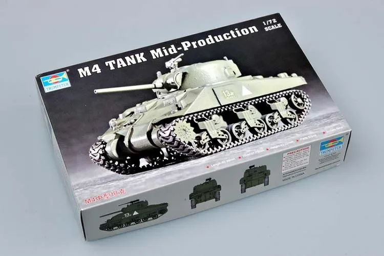Trumpeter 1/72 WWII American M4 Carro armato medio Modello di assemblaggio Veicolo blindato militare 07223