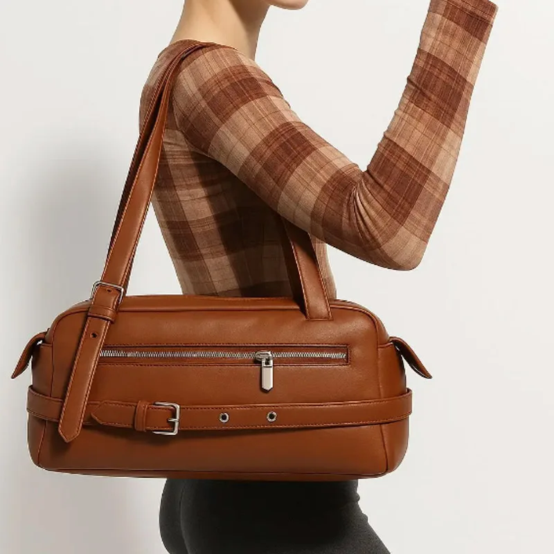 

Retro Casual Shoulder Bag for Women with Multiple Pockets Shoulder Handbags Purses Top Handle Bag Simple Women Bag