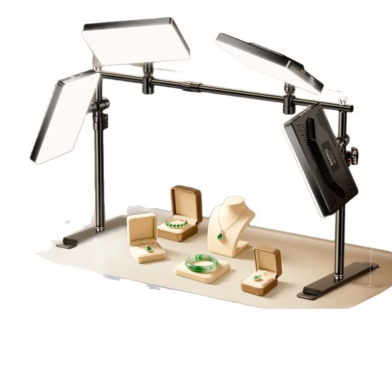 Live fill light desktop hand broadcast special ceiling light, live stream shooting overhead flat light square flat ceiling light