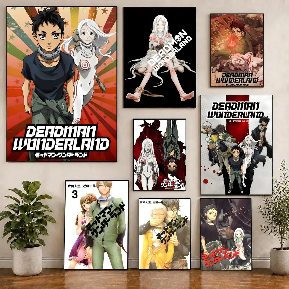 Anime D-Deadman Wonderland Poster Self-adhesive Living Room Bedroom Party Bar Decor Moisture-proof Fade-resistant HD