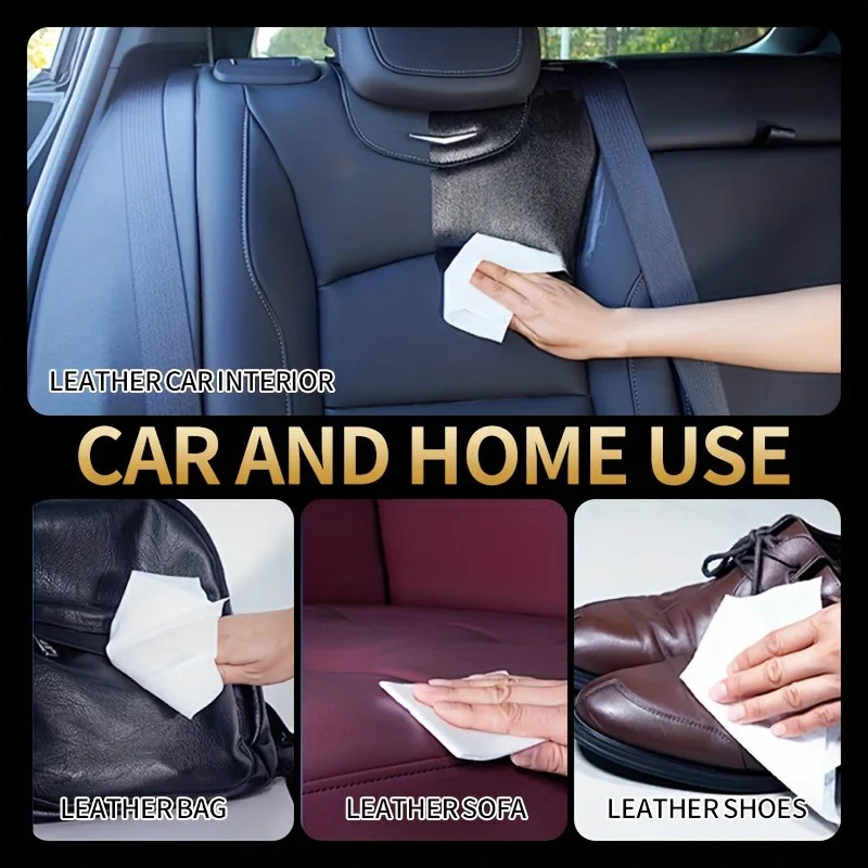 Universal Leather Polish Cream – Car Seat Conditioner and Restorer for Upholstery, Leather Goods – No Damage, Moisturizing, Rest