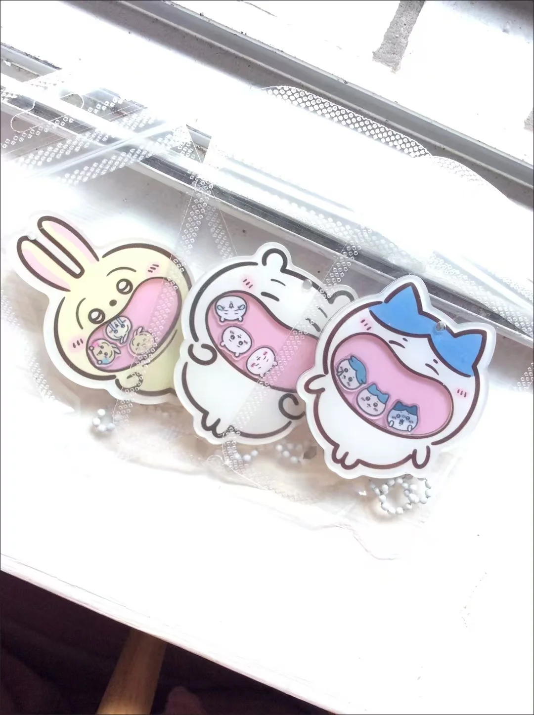 3 Styles Cartoon Character Rocking Pendant Schoolbag Keychain Cute Acrylic Key Toy Student Accessories Gift