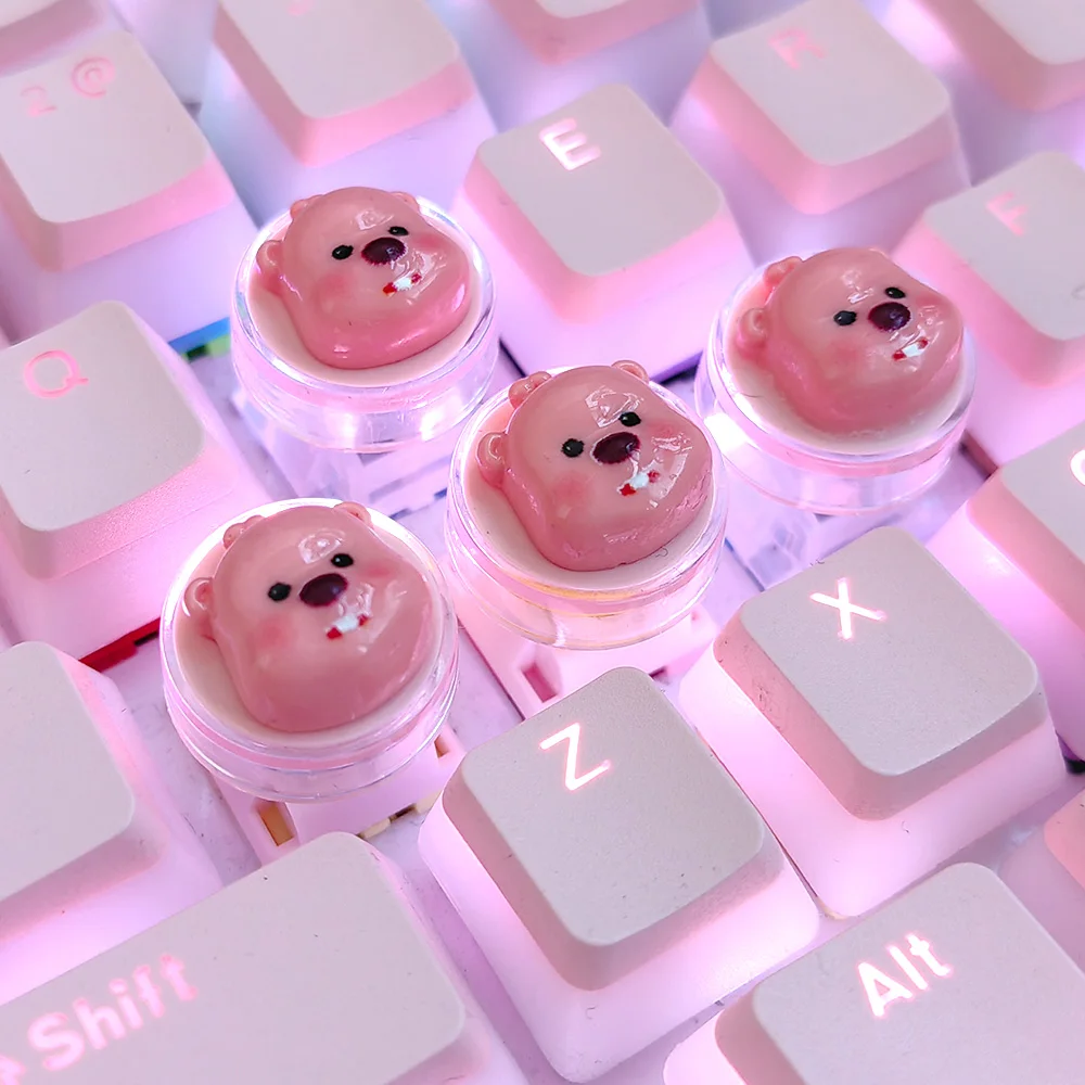 

DIY Cute Anime Beaver Ruby Keycap for Mechanical Keyboard Directional Keycaps Custom Replacement Addition Key Caps Loopy Keycap