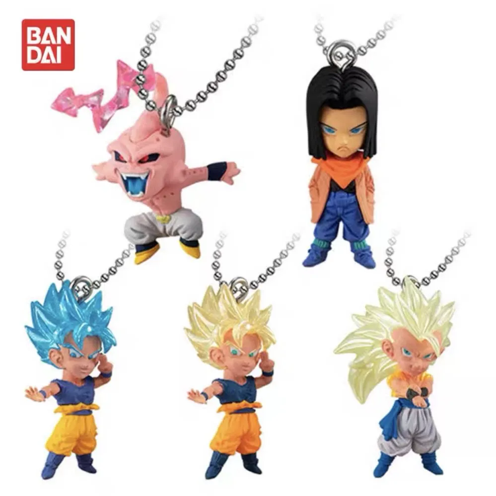 

Dragon Ball UDM THE BEST Gashapon Keychain – Goku & Gotenks Mini Figure Pendant – Anime Umbrella Charm Collectible Blind Box