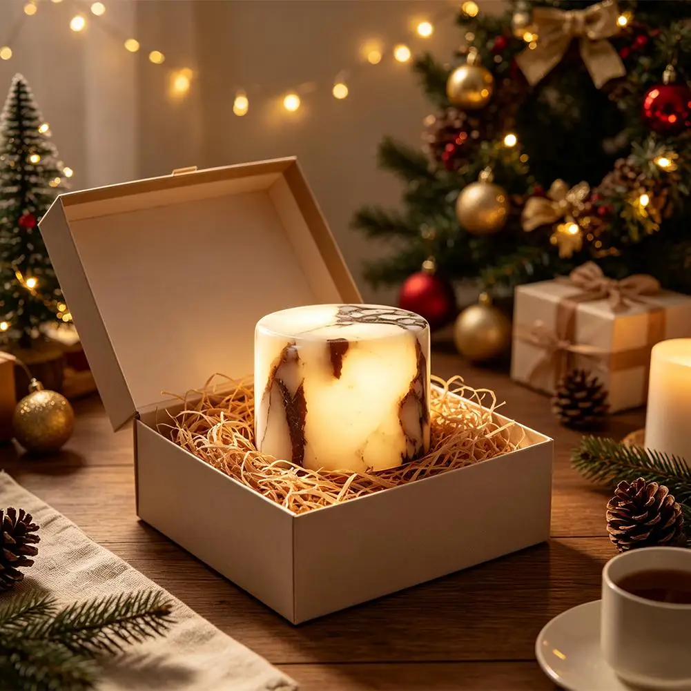 Lamp Wireless Charging 3 Color Night Light Marble Pattern Funny Bedroom Bedside Ambient Lamp Home Decor Creative Gift