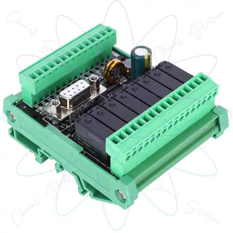 FX2N-20MR-232 5A DC24V لوحة PLC الطاقة مع وحدة إخراج مرحل شل 12 في 8 خارج مدخل تناظري عالي السرعة 2AD 0-10 فولت