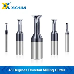 45 Degrees Milling Cutter Tungsten Carbide Dovetail Milling Cutter 1.5-16mm Steel Machining Tool for Metal EndMill