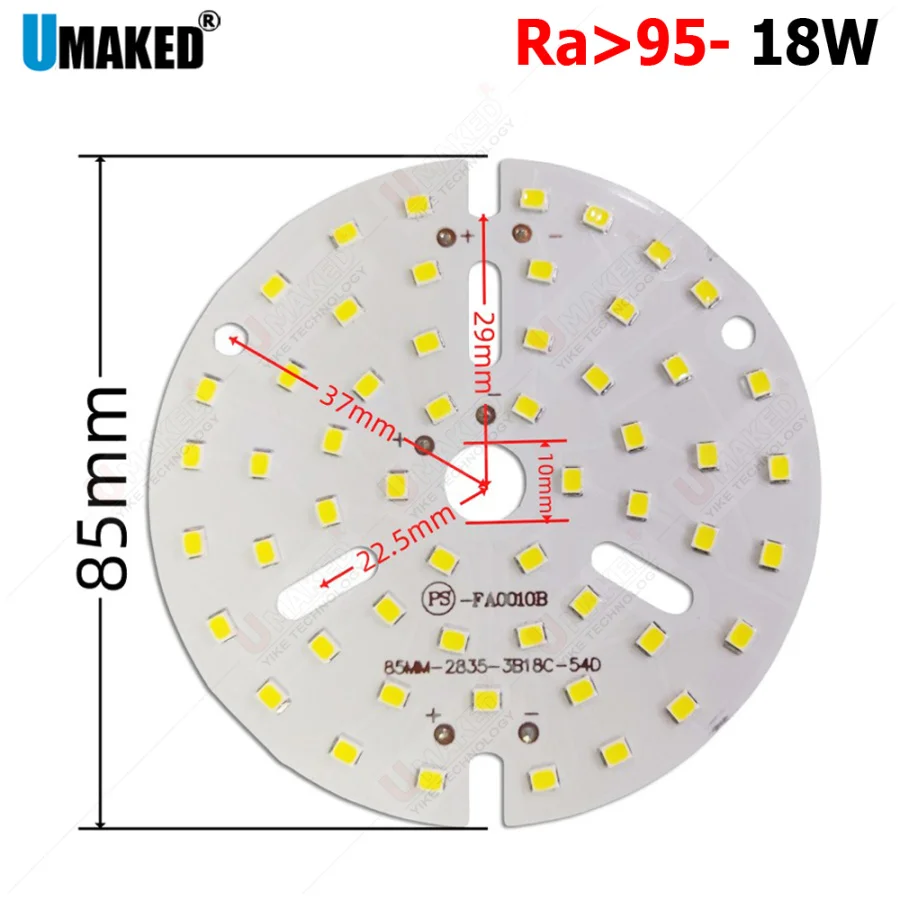 18W 85mm led downlight source,CRI 95 SMD2835 Brightness Light Board Led Lamp Bulb light,3000/4500/6000K for tracking light white