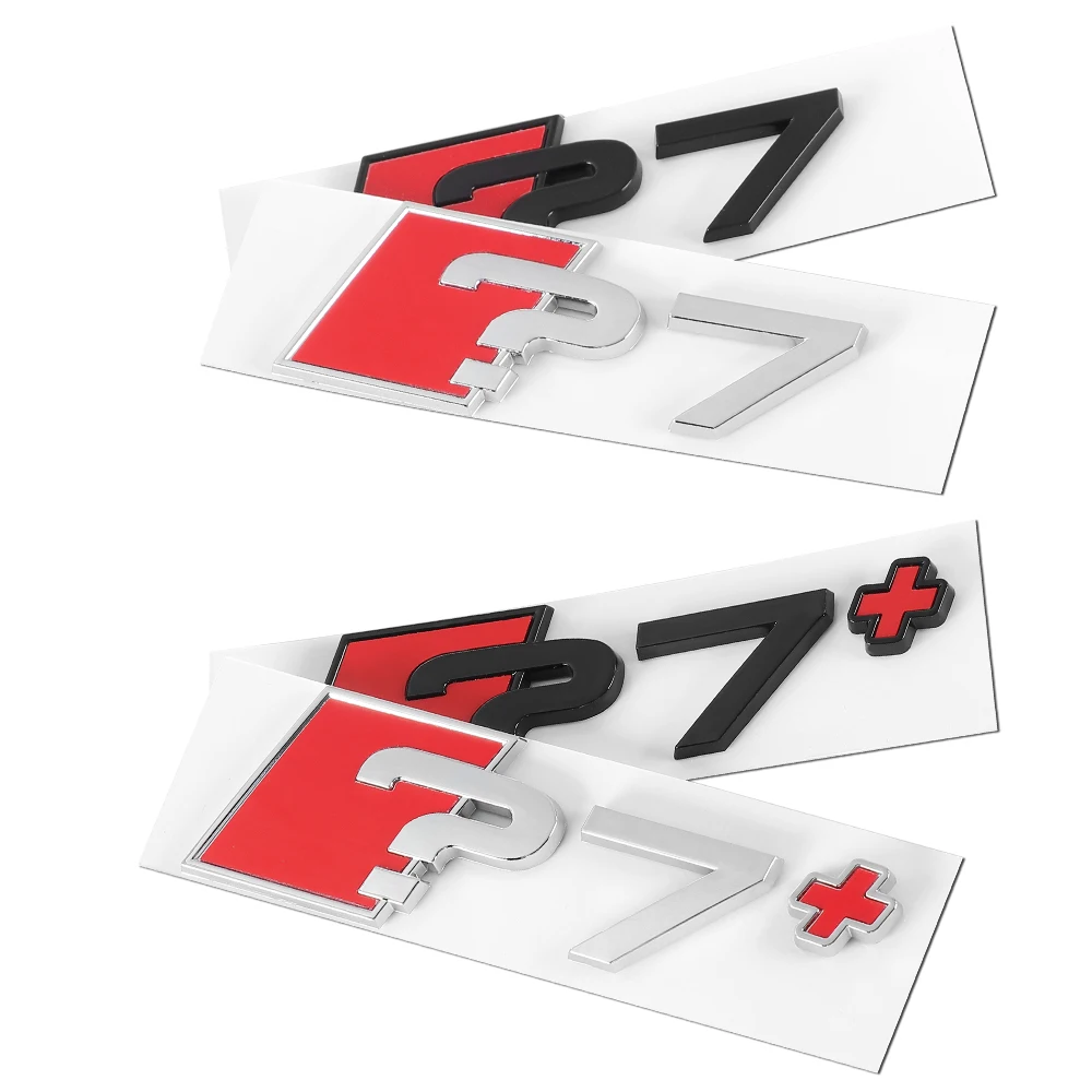 Auto-Karosserie Heckklappen-Emblem aus Aluminiumlegierung, Aufkleber-Dekor-Zubehör für Audi RS A3 A4 A5 A6 A7 A8, Auto-Styling-Abzeichen – Detail 5