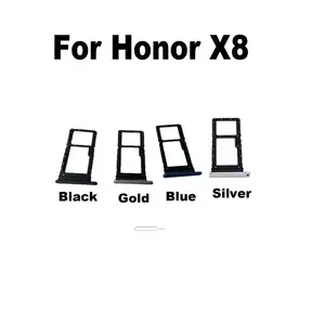 Bilashmart Huawei Honor X8 Sim Card Tray Slot Holder Socket Adapter Connector Repair Parts Replacement