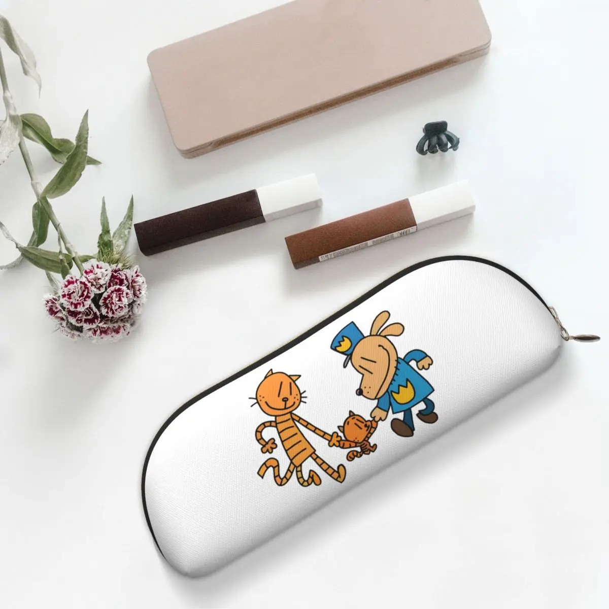 مقلمة فنية من Dog Man، Lil Petey، وBig Petey Fan، وحقيبة تخزين، ومستلزمات مكتبية، وحقيبة أقلام رصاص ذات سعة كبيرة