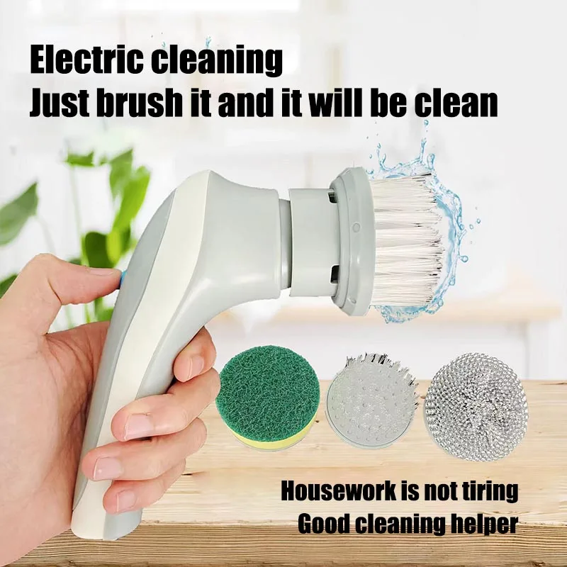 Escova de limpeza elétrica multifuncional, sem fio Handheld Power Scrubber para pratos e panelas