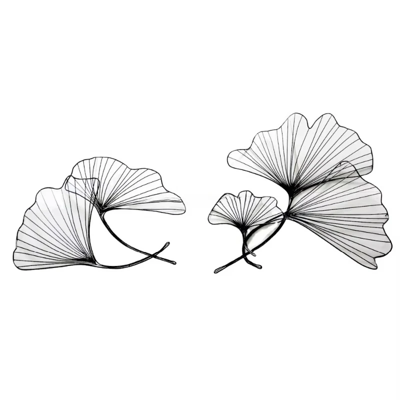 

Hollow metal wall art sculpture Simple wire lotus leaf wall decorative sculpture