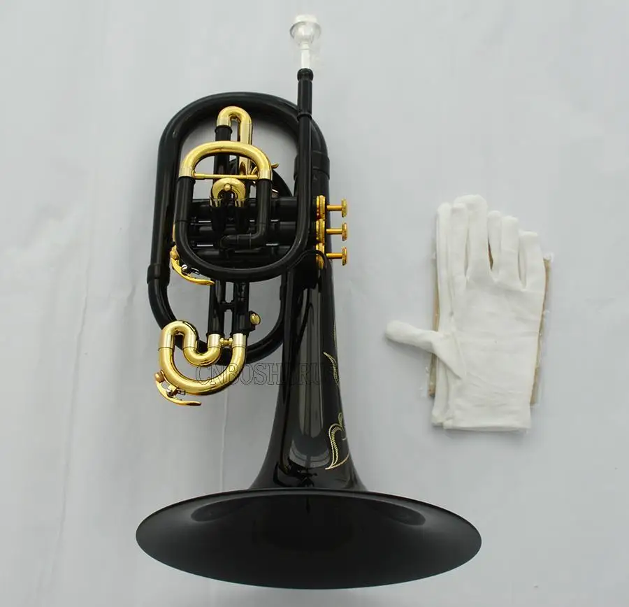 

High grade Professional Black Lacquer Marching Mellophone F Key With Case