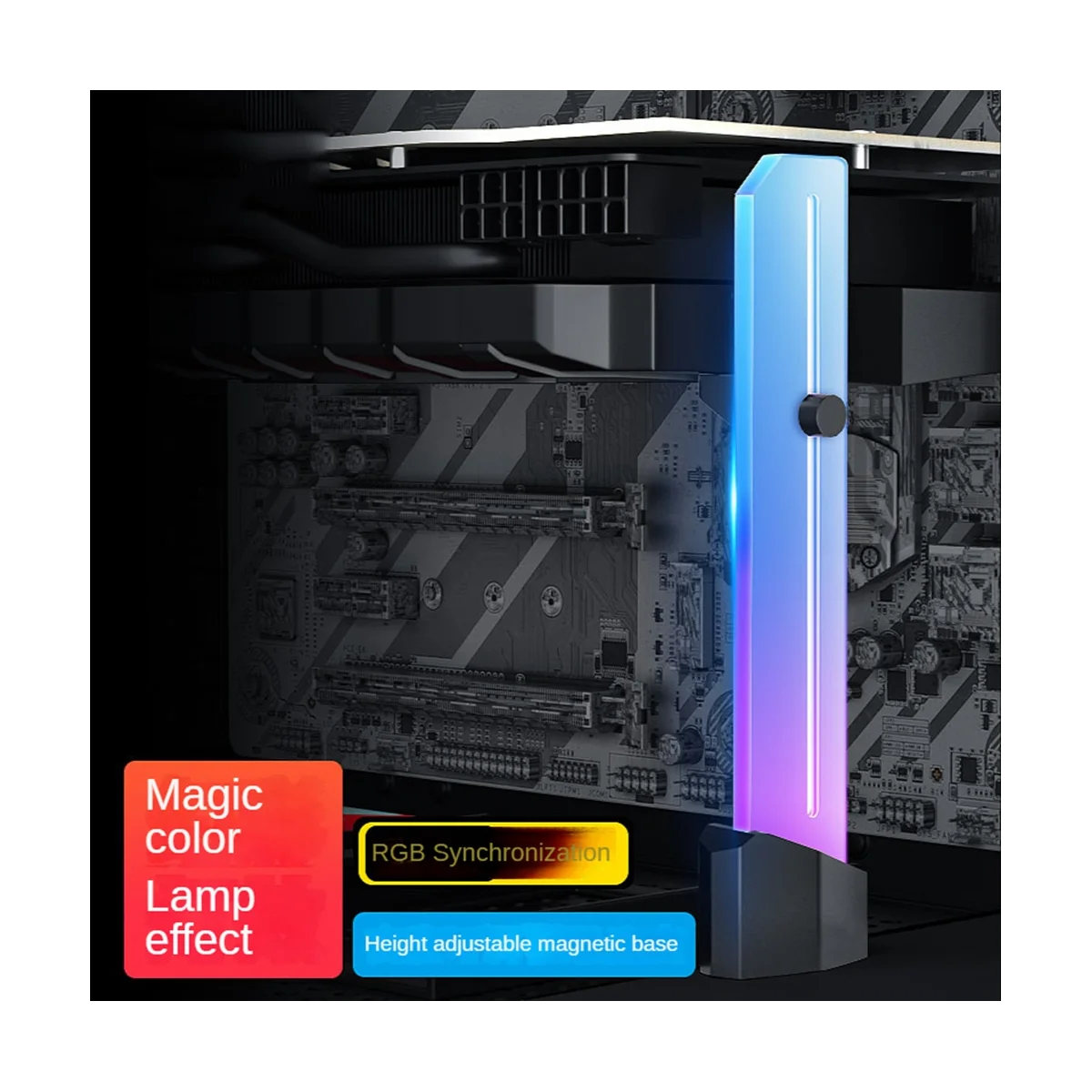 ARGB Graphics Card Bracket, GPU Brace, Decoração do Chassis, Video Card Stand Holder, 5V, 3Pin