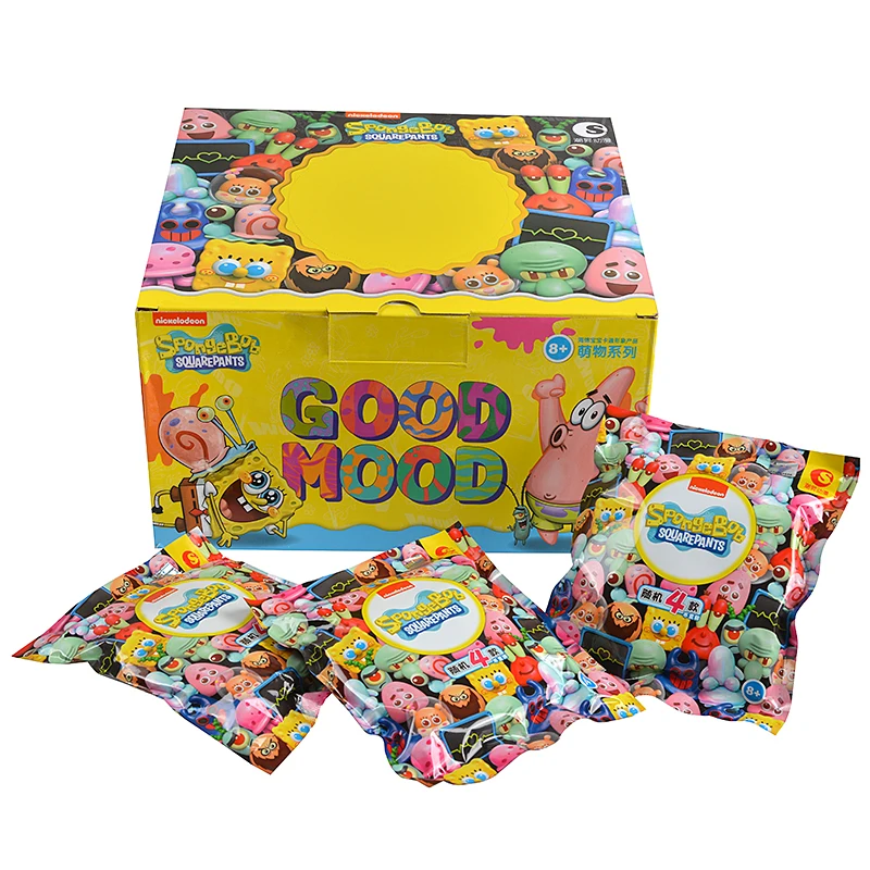 Original SpongeBob SquarePants Blind Box Fun Food Festival Decoration Blind Bag Keychain Backpack Pendant Toy For Kids Gift
