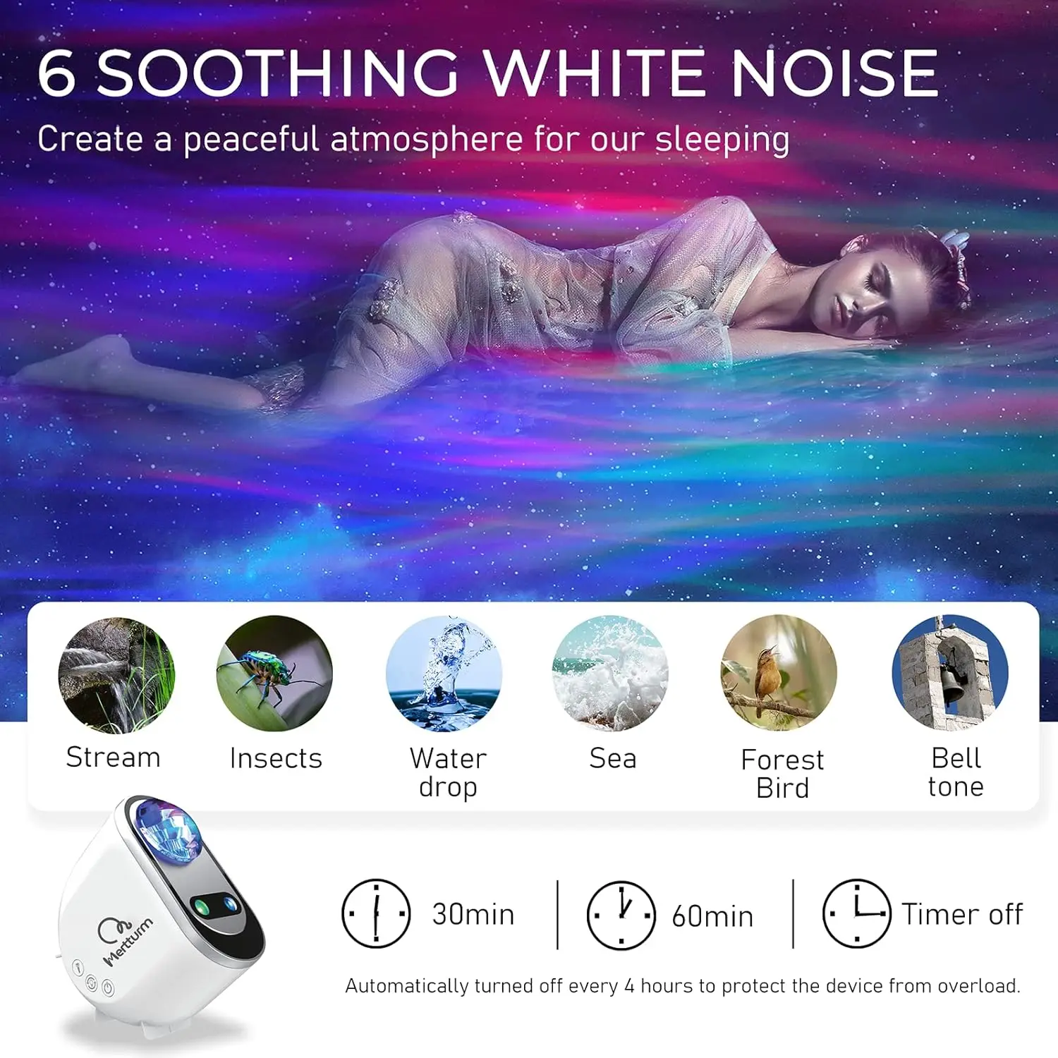 Xiaomi Galaxy Star Projector 3 in 1 LED Northern Lights Moon Light Projector With Bluetooth Speaker For Room Decor Children Gift