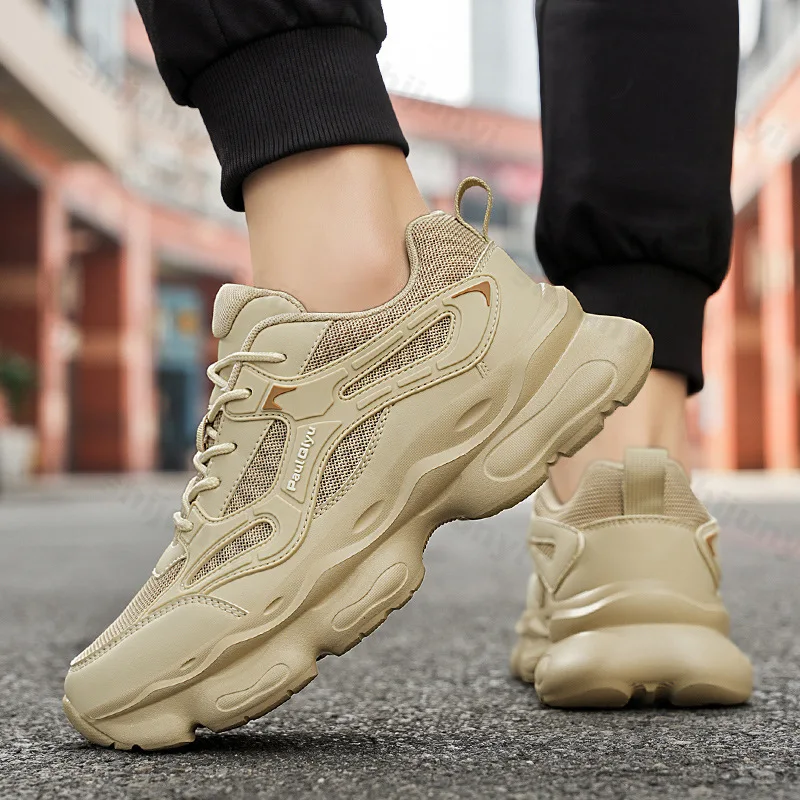 

Men's Casual Sports Thick Sole Shoes 2025 Summer New Mesh Breathable Comfortable Versatile Shoes Low Top Fashion Chunky sneakers