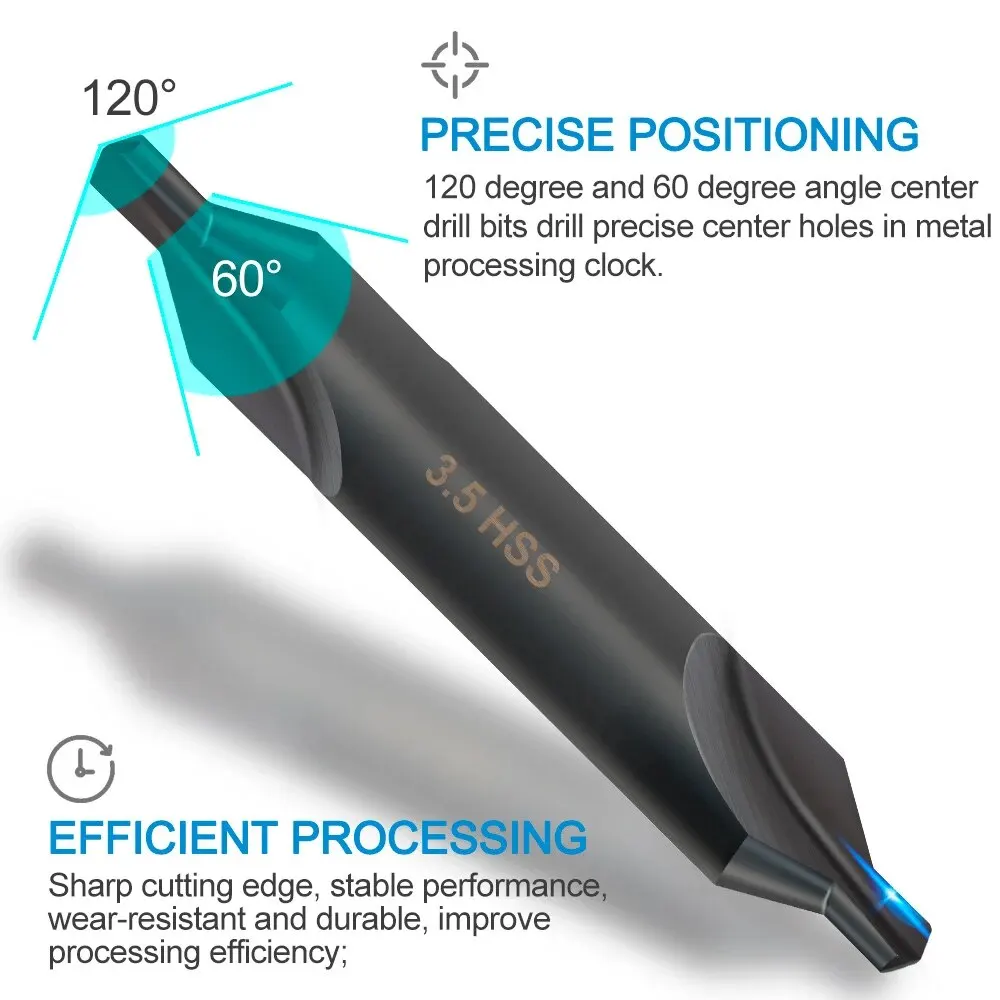 XCAN HSS połączone wiertarki kątowe 60 stopni zestaw części 1.0mm 1.5mm 2.0mm 2.5mm 3mm 5mm metalowe wiertło