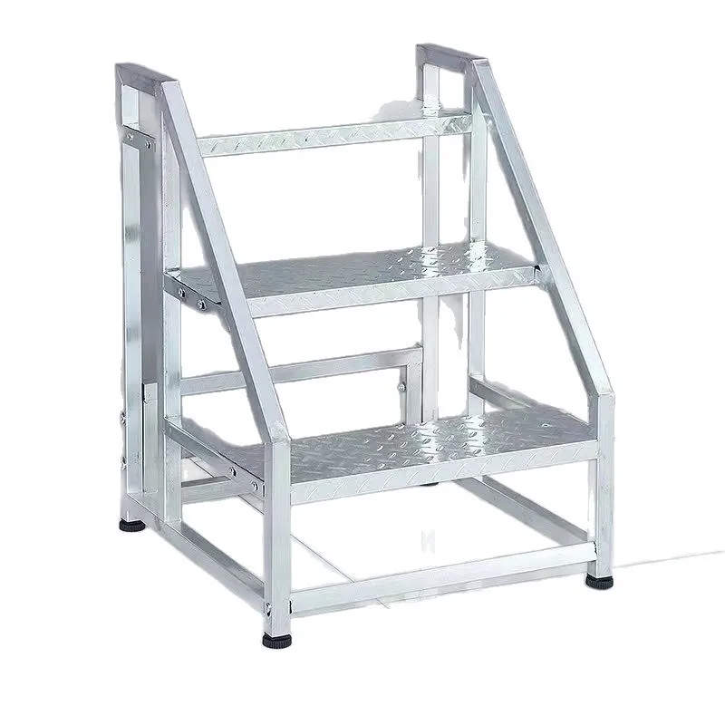 

Industrial Stepping Ladder Mobile Home Wide Climbing Handrail Outdoor Three Steps