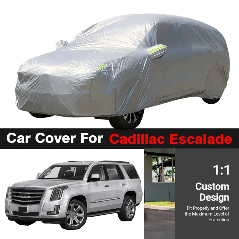 

Full Car Cover SUV Outdoor Indoor Anti-UV Sun Shade Rain Snow Resistant Cover Dustproof For Cadillac Escalade