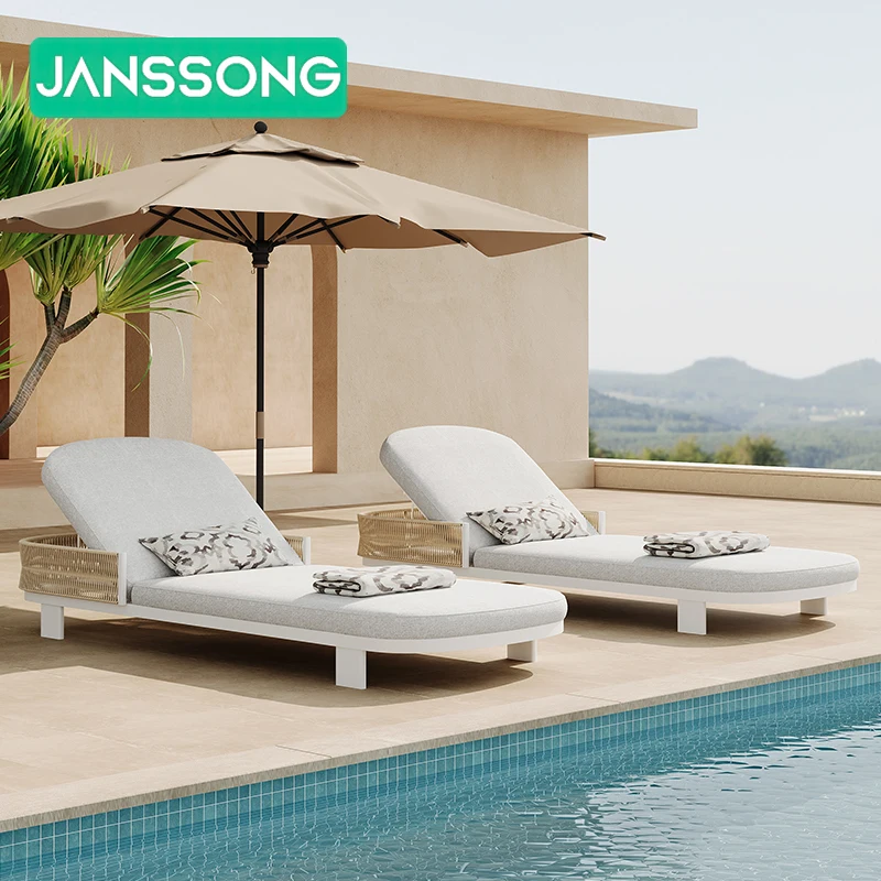 

Lounge Bed Outdoor Furniture Sunbed Outdoor Sun Loungers Luxury Daybed Aluminum Deckchair Patio Furniture Beach Lounge Chair