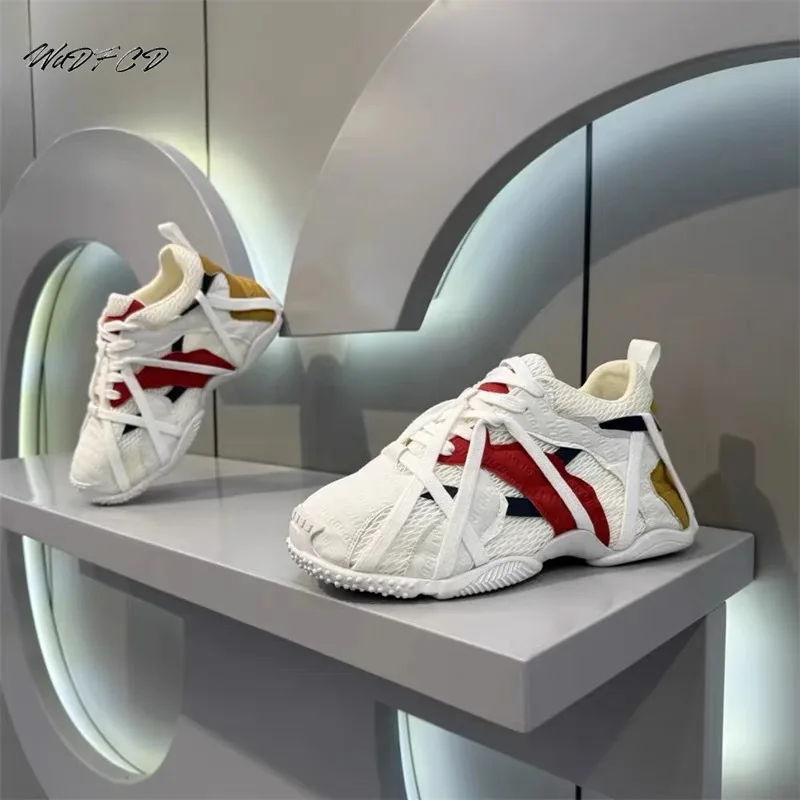 Chunky Sneakers Mens Designer Cover Bottom Board Shoes Fashion Casual Split Leather Breathable Increased Internal Platform Shoes