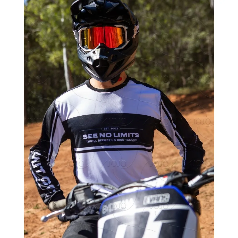 Camiseta MTB DH, sudadera de resistencia BMX para motocicleta, bicicleta de montaña, motocicleta todoterreno para hombre, camiseta de manga larga de secado rápido