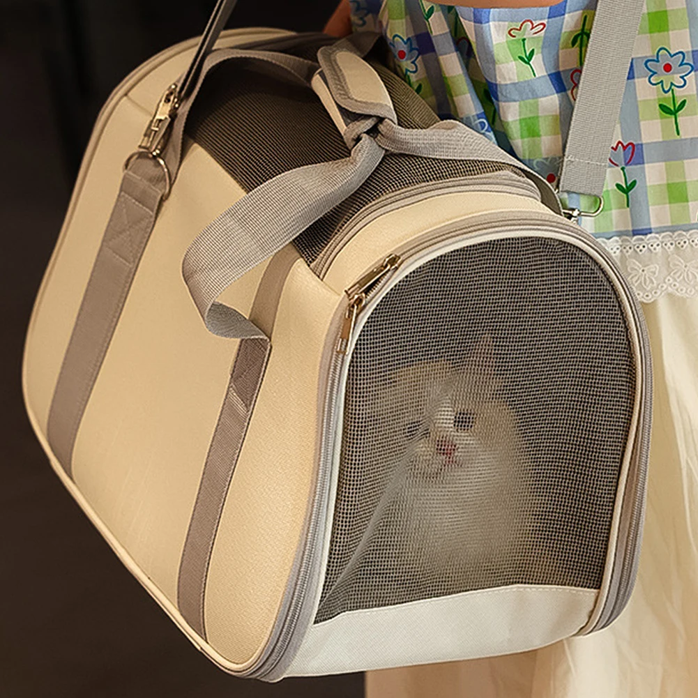 

1pcs Pet Carrier Bags With Breathable Mesh Large Capacity Shoulder Bag Handbag Pet Supplies For Cats Dogs Dropshipping