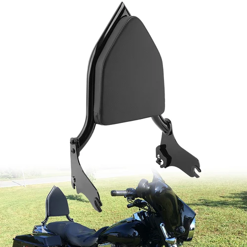 Imagen 1 del producto Respaldo desmontable para pasajero de motocicleta, barra Sissy trasera negra para Harley Touring Road King Street Glide 1997-2008