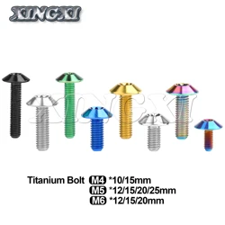 Xingxi Titanium Ti Bolt M4/M5/M6x10 12 15 20 25 30 35mm Umbrella Head Inner Plum Screw for Motorcycle Bike Fasteners
