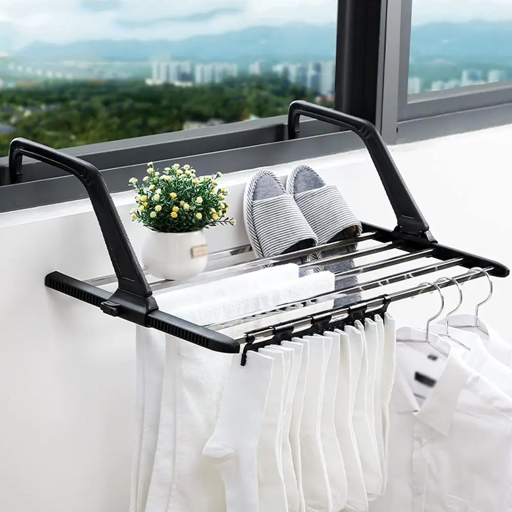 

Компактная сушилка для одежды из нержавеющей стали — идеально подходит для хранения на балконе, дома и эффективности